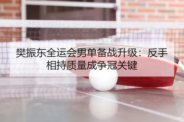 樊振东全运会男单备战升级：反手相持质量成争冠关键